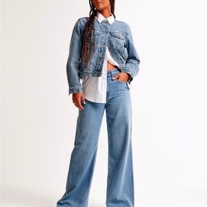 Abercrombie high rise wide leg jean